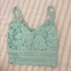 SHEIN Mint Lace Crop Top.  never worn!!!